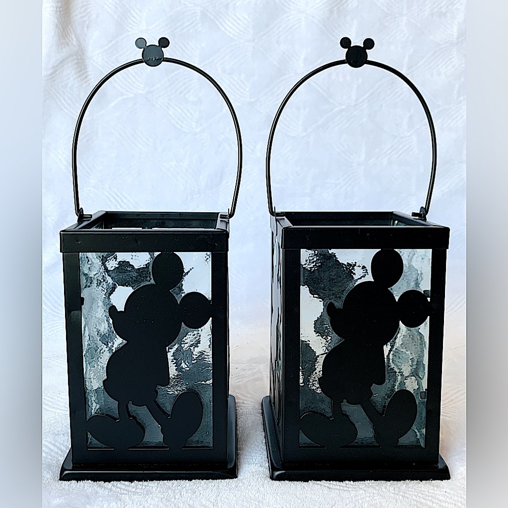 Disney Parks Mickey Mouse Lantern Candleholders - set of 2